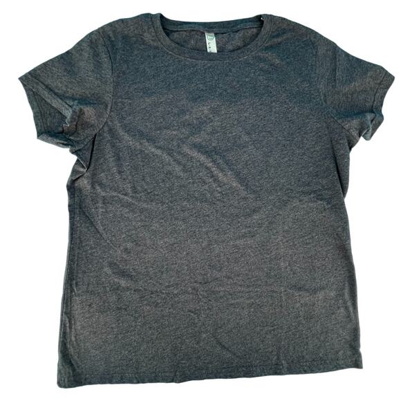 LAT Short Sleeve Crew Neck Tee Shirt Top Ladies Size Large Smoke - Picture 5 of 11